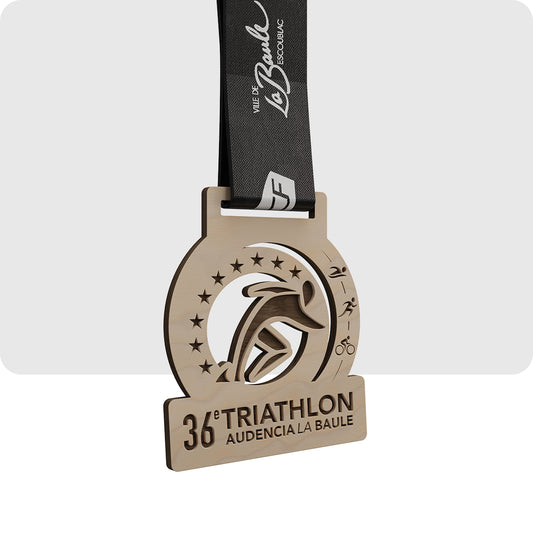 Médaille en Bois - Triathlon Audencia la Baule